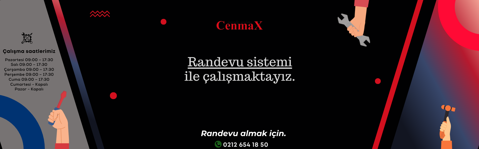Cenmax randevu sistemi banner görseli